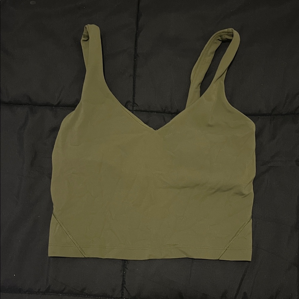 lululemon athletica Olive Green Tank Top